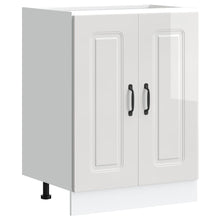 Spoelbakonderkast Kalmar 60x46x81,5cm bewerkt hout hoogglanswit