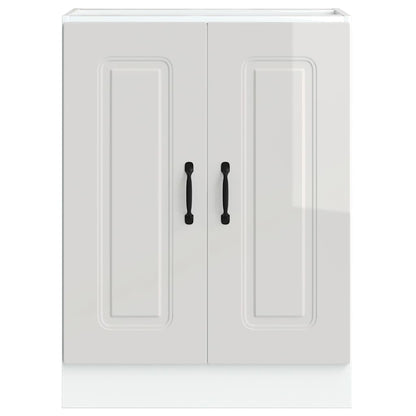 Spoelbakonderkast Kalmar 60x46x81,5cm bewerkt hout hoogglanswit