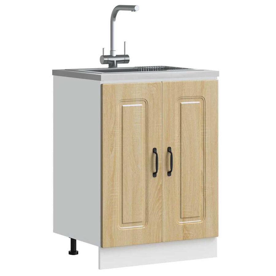 Spoelbakonderkast Kalmar 60x46x81,5cm bewerkt hout sonoma eiken