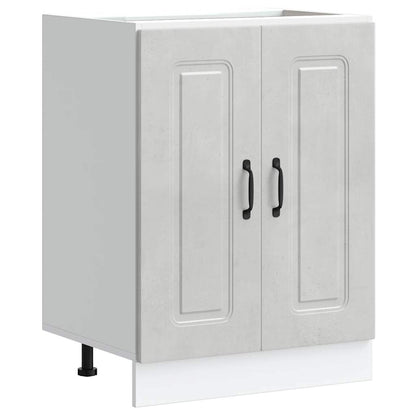 Spoelbakonderkast Kalmar 60x46x81,5 cm bewerkt hout betongrijs