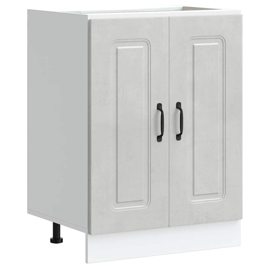 Spoelbakonderkast Kalmar 60x46x81,5 cm bewerkt hout betongrijs