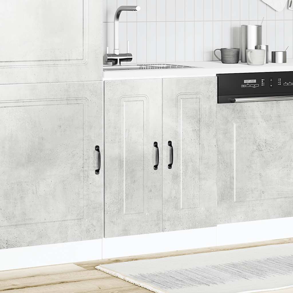 Spoelbakonderkast Kalmar 60x46x81,5 cm bewerkt hout betongrijs