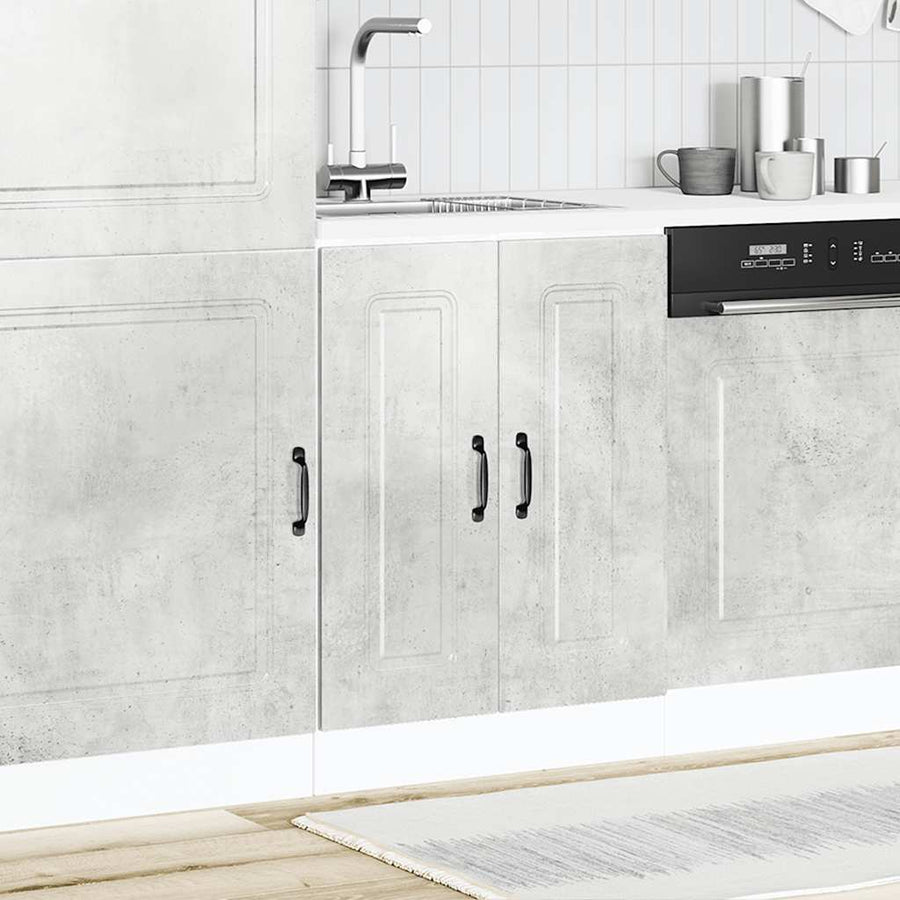 Spoelbakonderkast Kalmar 60x46x81,5 cm bewerkt hout betongrijs