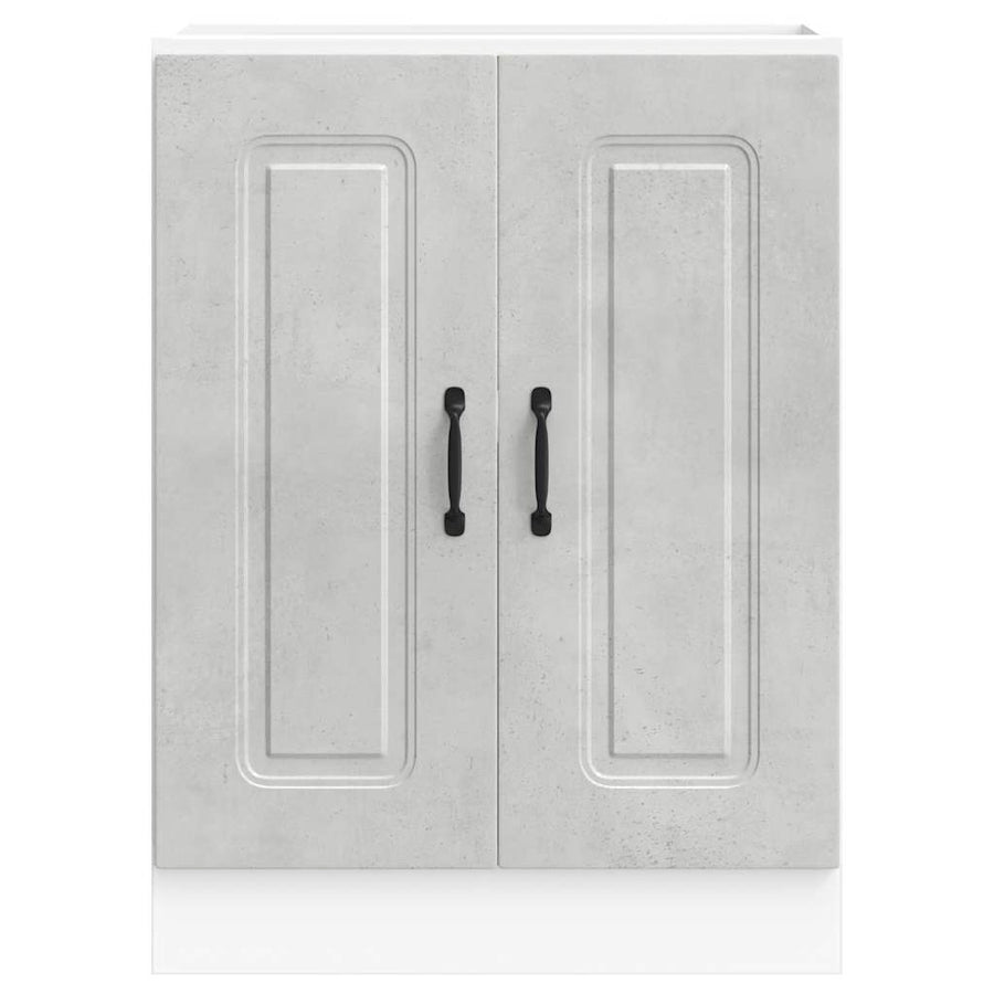 Spoelbakonderkast Kalmar 60x46x81,5 cm bewerkt hout betongrijs