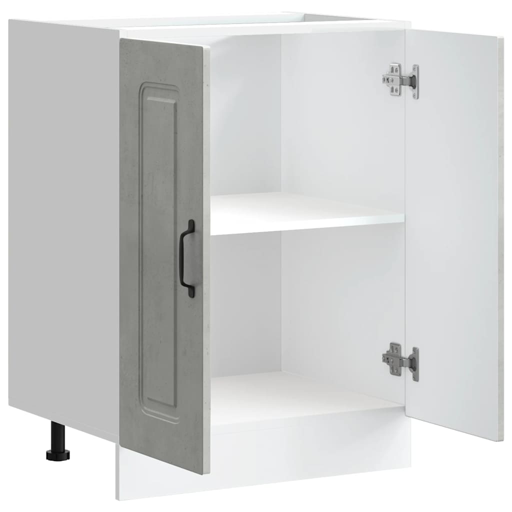 Spoelbakonderkast Kalmar 60x46x81,5 cm bewerkt hout betongrijs
