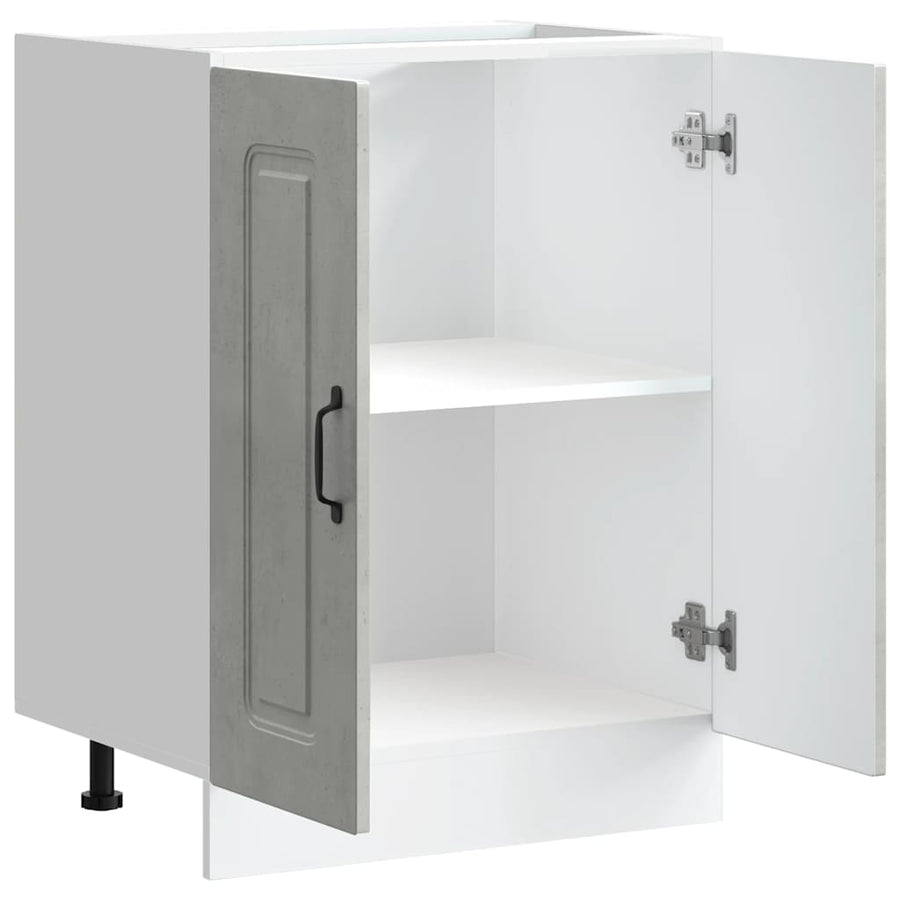 Spoelbakonderkast Kalmar 60x46x81,5 cm bewerkt hout betongrijs