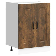 Spoelbakonderkast Kalmar 60x46x81,5cm bewerkt hout gerookteiken