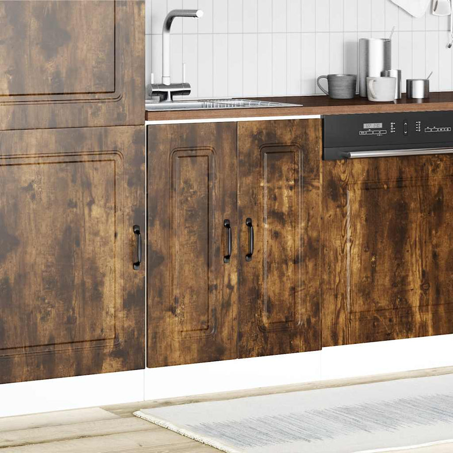 Spoelbakonderkast Kalmar 60x46x81,5cm bewerkt hout gerookteiken