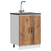 Spoelbakonderkast 60x46x81,5 cm bewerkt hout oud hout