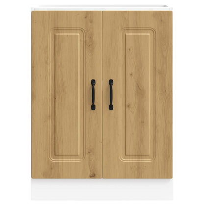 Spoelbakonderkast Kalmar 60x46x81,5 cm hout artisanaal eiken