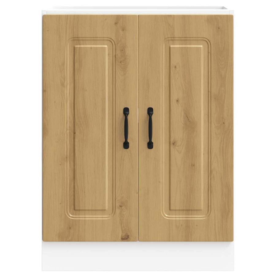 Spoelbakonderkast Kalmar 60x46x81,5 cm hout artisanaal eiken