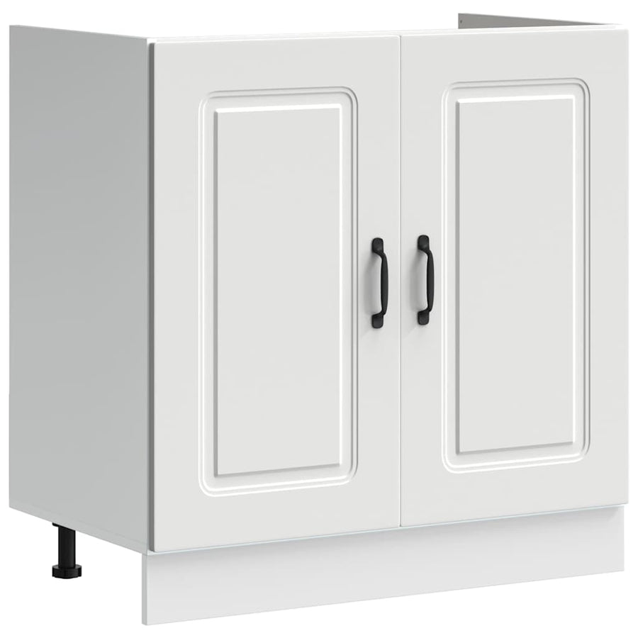 Spoelbakonderkast Kalmar 80x46x81,5 cm bewerkt hout wit
