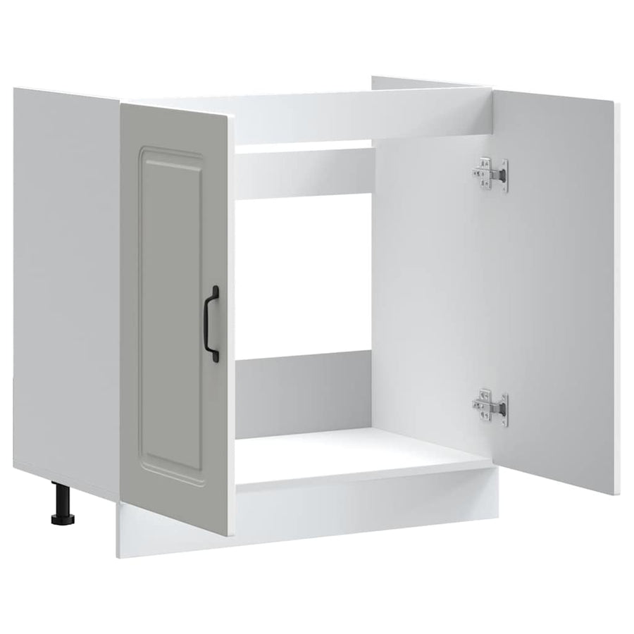 Spoelbakonderkast Kalmar 80x46x81,5 cm bewerkt hout wit