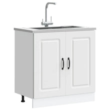 Spoelbakonderkast Kalmar 80x46x81,5 cm bewerkt hout wit
