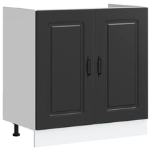 Spoelbakonderkast Kalmar 80x46x81,5 cm bewerkt hout zwart