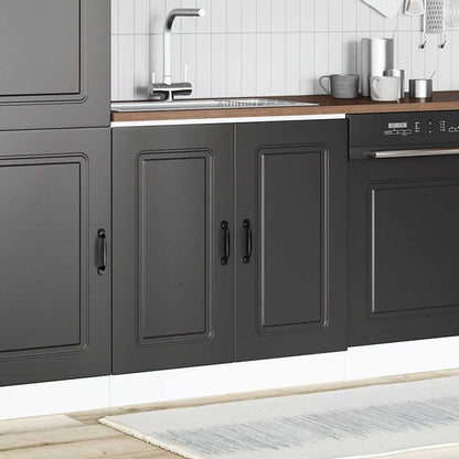 Spoelbakonderkast Kalmar 80x46x81,5 cm bewerkt hout zwart