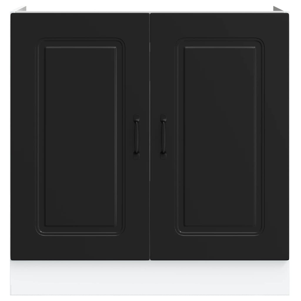 Spoelbakonderkast Kalmar 80x46x81,5 cm bewerkt hout zwart