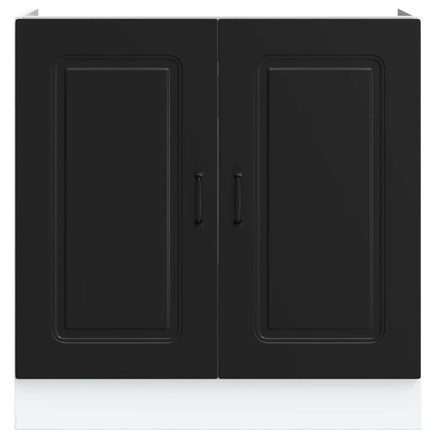 Spoelbakonderkast Kalmar 80x46x81,5 cm bewerkt hout zwart