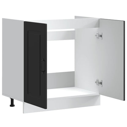 Spoelbakonderkast Kalmar 80x46x81,5 cm bewerkt hout zwart