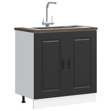 Spoelbakonderkast Kalmar 80x46x81,5 cm bewerkt hout zwart