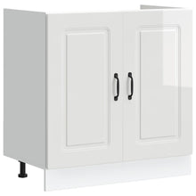 Spoelbakonderkast Kalmar 80x46x81,5cm bewerkt hout hoogglanswit