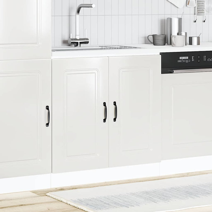 Spoelbakonderkast Kalmar 80x46x81,5cm bewerkt hout hoogglanswit