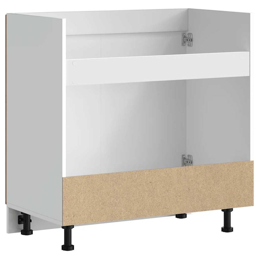 Spoelbakonderkast Kalmar 80x46x81,5cm bewerkt hout hoogglanswit