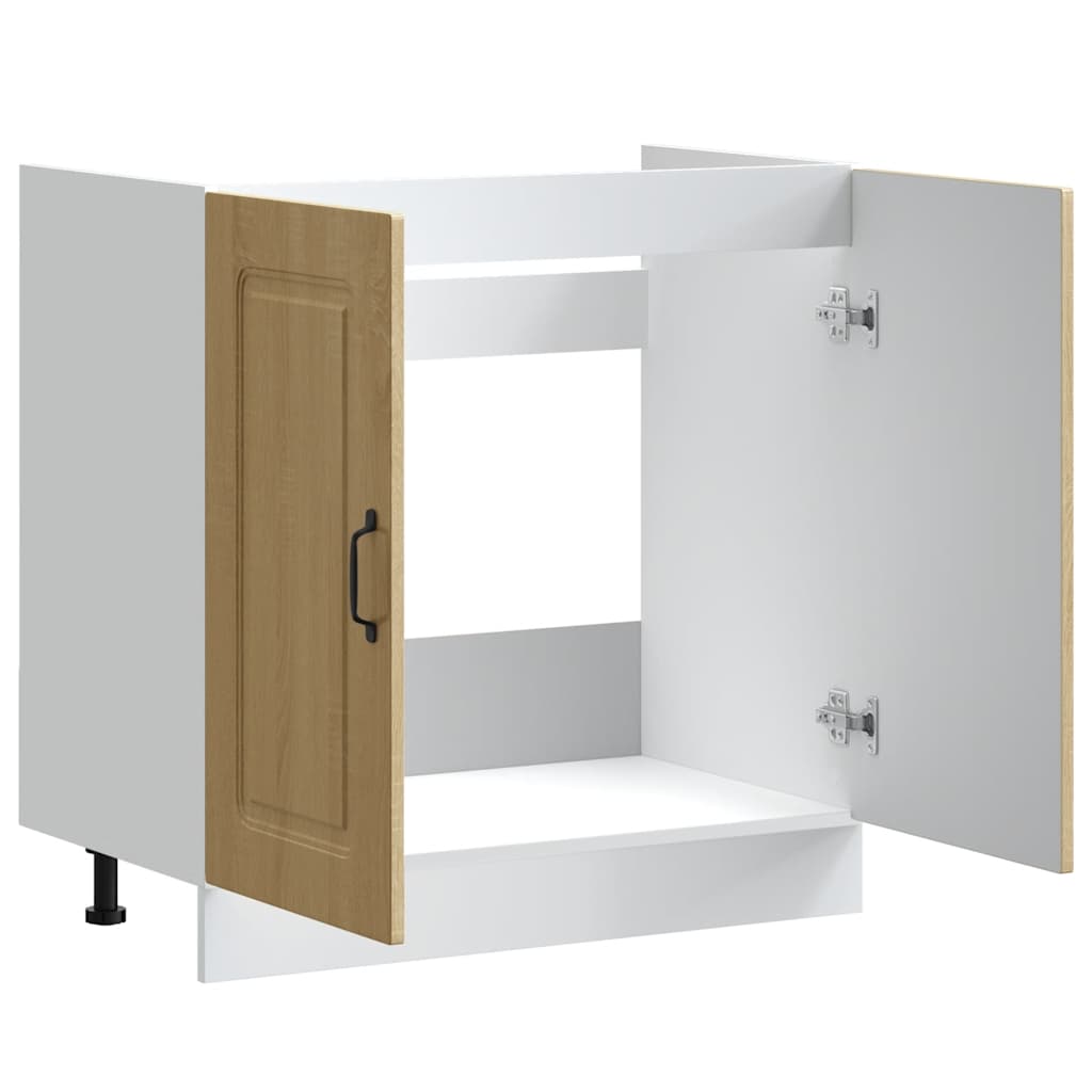Spoelbakonderkast Kalmar 80x46x81,5cm bewerkt hout sonoma eiken