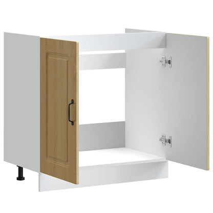 Spoelbakonderkast Kalmar 80x46x81,5cm bewerkt hout sonoma eiken