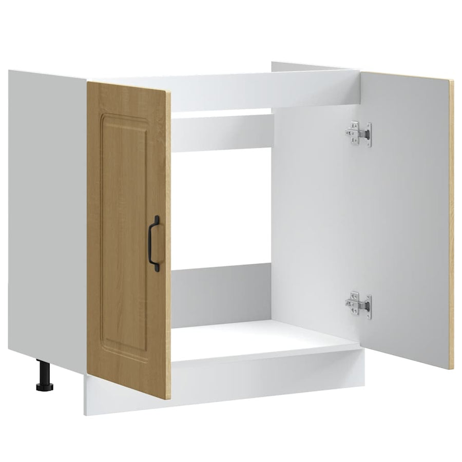 Spoelbakonderkast Kalmar 80x46x81,5cm bewerkt hout sonoma eiken