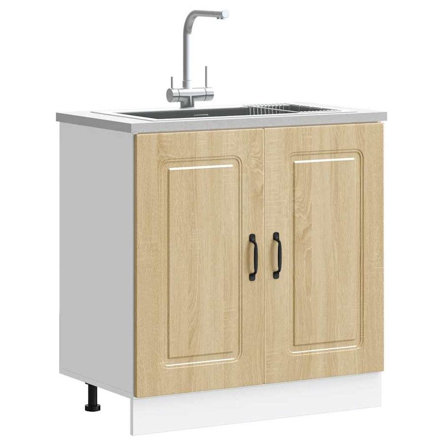 Spoelbakonderkast Kalmar 80x46x81,5cm bewerkt hout sonoma eiken