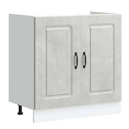Spoelbakonderkast Kalmar 80x46x81,5 cm bewerkt hout betongrijs