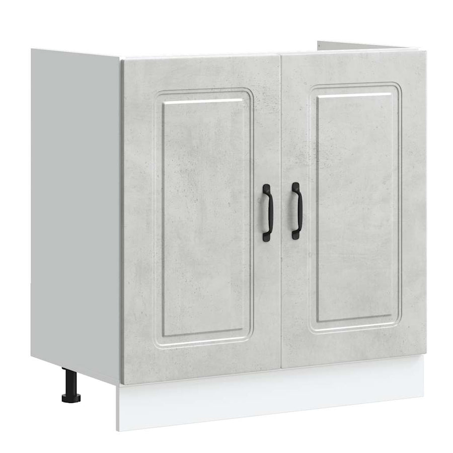 Spoelbakonderkast Kalmar 80x46x81,5 cm bewerkt hout betongrijs