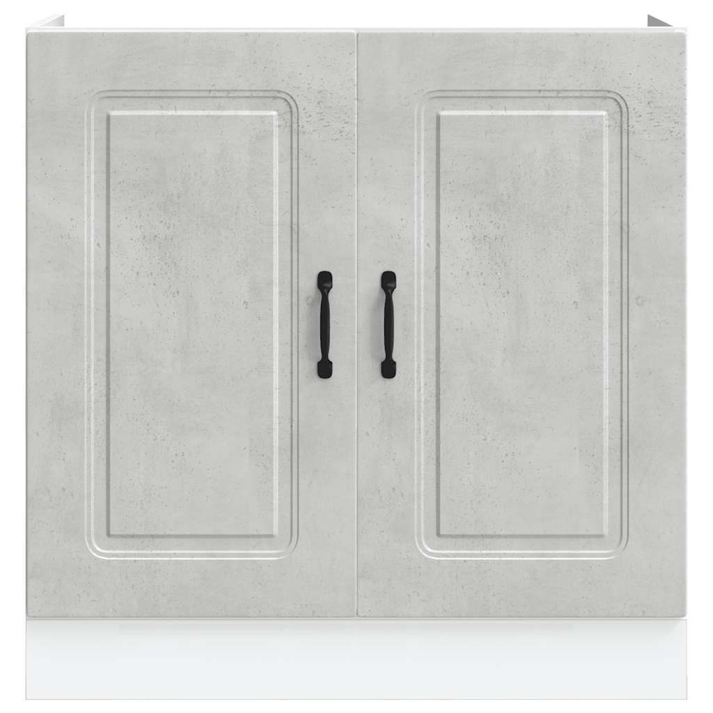 Spoelbakonderkast Kalmar 80x46x81,5 cm bewerkt hout betongrijs