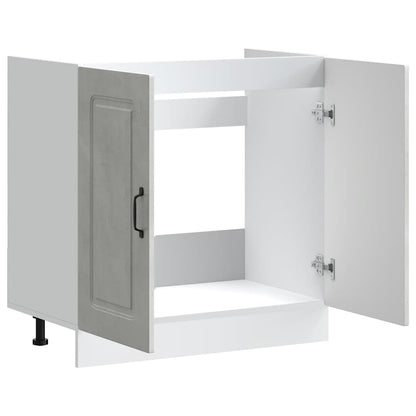 Spoelbakonderkast Kalmar 80x46x81,5 cm bewerkt hout betongrijs