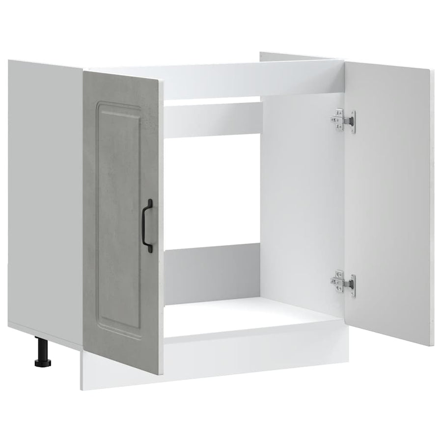 Spoelbakonderkast Kalmar 80x46x81,5 cm bewerkt hout betongrijs