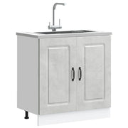 Spoelbakonderkast 80x46x81,5 cm bewerkt hout betongrijs