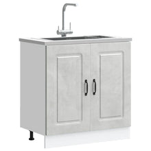 Spoelbakonderkast Kalmar 80x46x81,5 cm bewerkt hout betongrijs