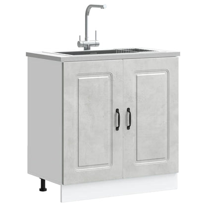 Spoelbakonderkast Kalmar 80x46x81,5 cm bewerkt hout betongrijs