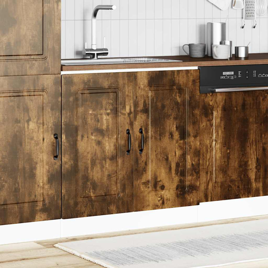 Spoelbakonderkast Kalmar 80x46x81,5cm bewerkt hout gerookteiken