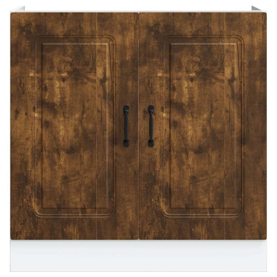 Spoelbakonderkast Kalmar 80x46x81,5cm bewerkt hout gerookteiken