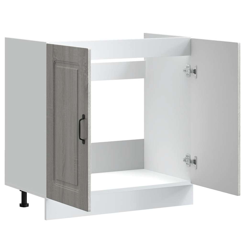 Spoelbakonderkast Kalmar 80x46x81,5cm bewerkt hout grijs sonoma