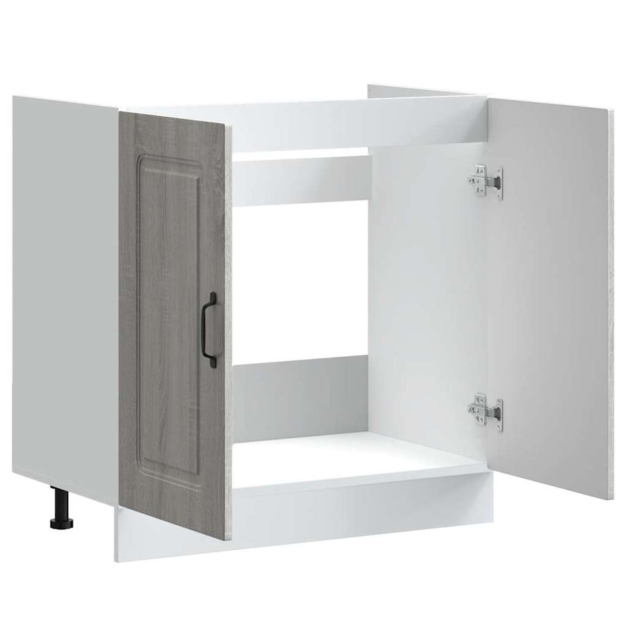 Spoelbakonderkast Kalmar 80x46x81,5cm bewerkt hout grijs sonoma