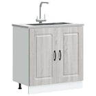 Spoelbakonderkast 80x46x81,5cm bewerkt hout grijs sonoma