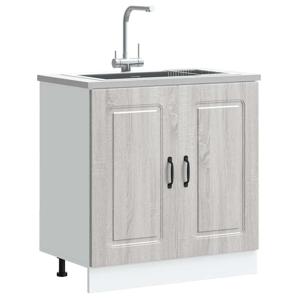 Spoelbakonderkast Kalmar 80x46x81,5cm bewerkt hout grijs sonoma