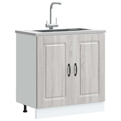 Spoelbakonderkast Kalmar 80x46x81,5cm bewerkt hout grijs sonoma