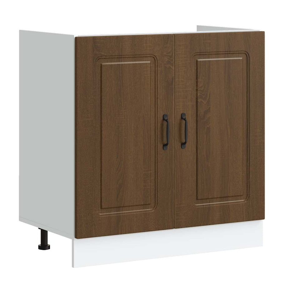 Spoelbakonderkast Kalmar 80x46x81,5 cm hout bruin eikenkleurig