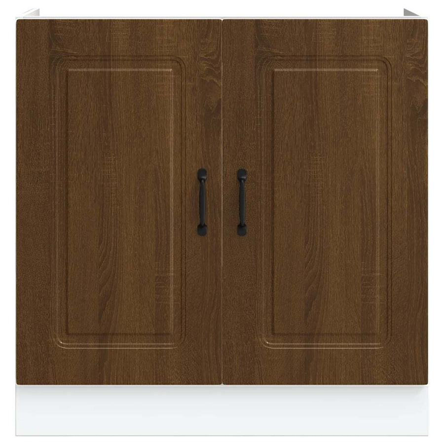 Spoelbakonderkast Kalmar 80x46x81,5 cm hout bruin eikenkleurig