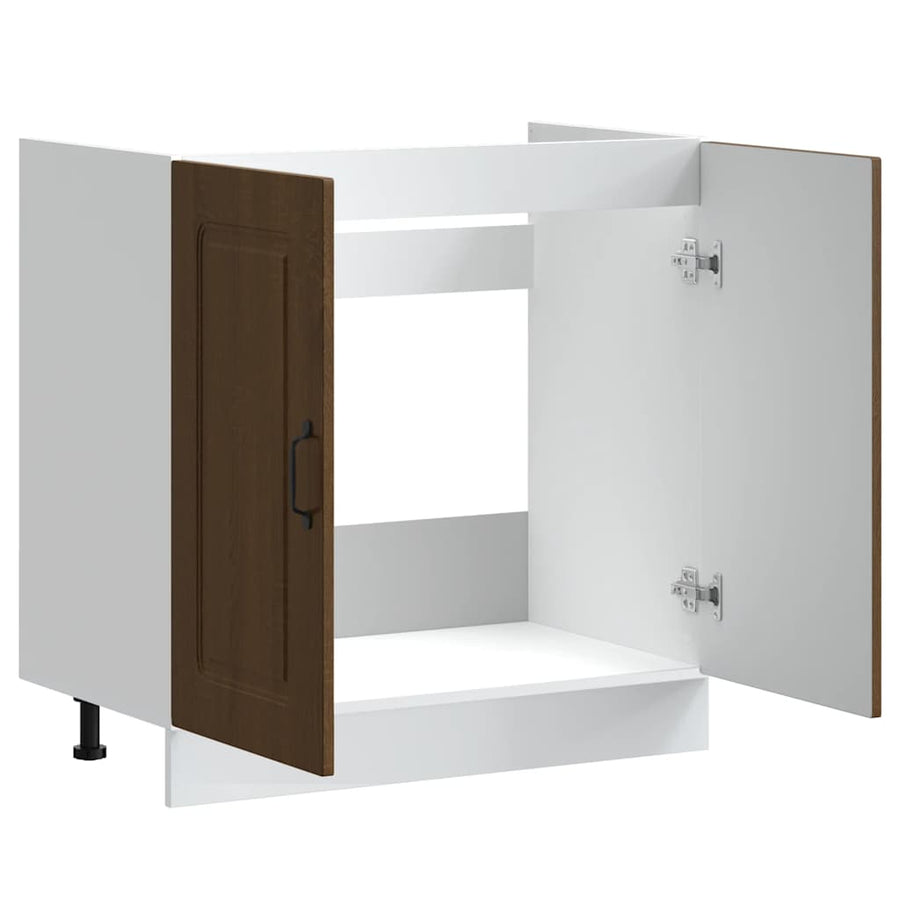 Spoelbakonderkast Kalmar 80x46x81,5 cm hout bruin eikenkleurig