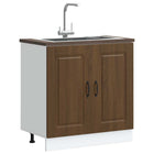 Spoelbakonderkast 80x46x81,5 cm bewerkt hout bruin eiken